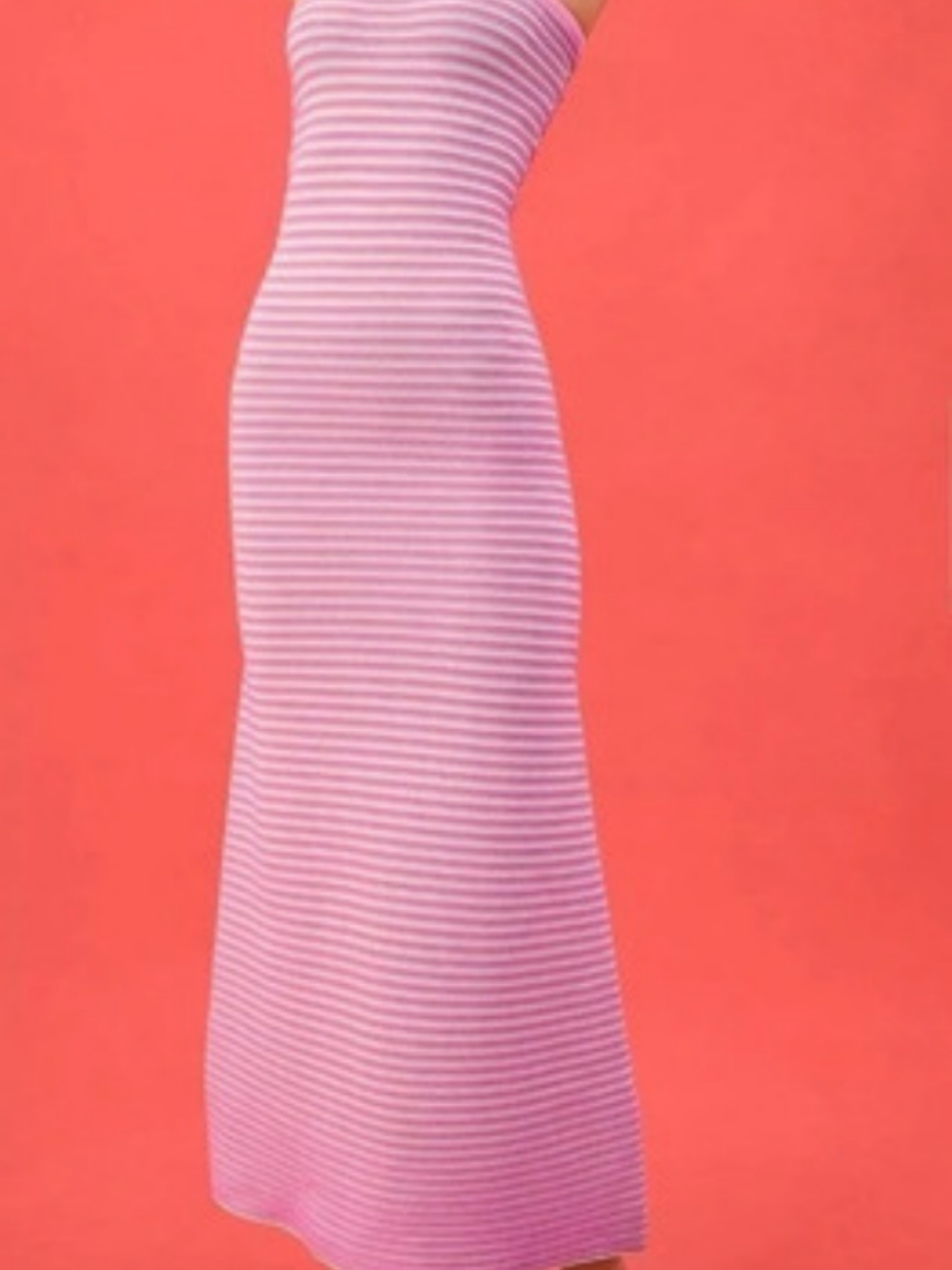 Pink Stripe Maxi Dress Pink & White
